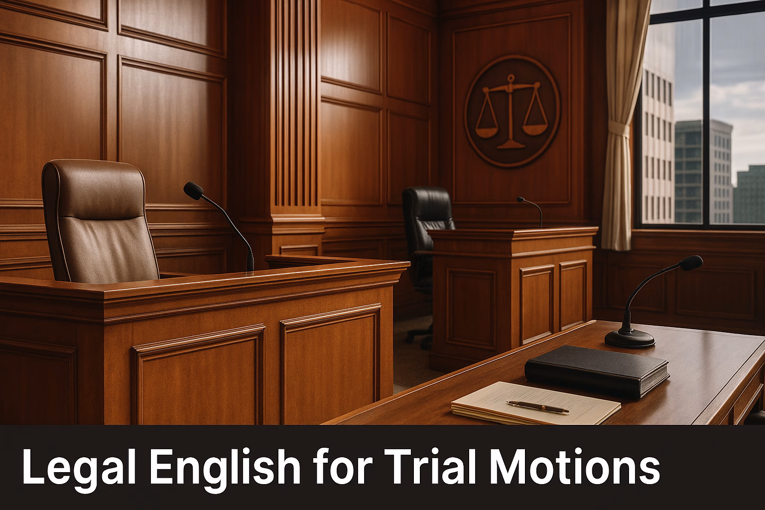 Legal English vocabulary for Trial – courtroom table, witness preparation, and cross-examination strategy